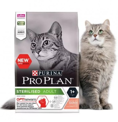 Pro Plan Sterilised Adult Optisenses сухой корм для стерилизованных и кастрированных кошек для поддержания органов чувств с лососем и рисом 1.5 кг